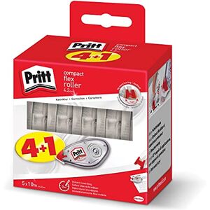 Pritt Compact roller, lot de 5 rubans correcteurs, roller de correction pour effacer et corriger, embout flexible & réécriture immédiate, idéal pour tous les bureaux - Publicité Pritt Compact roller, lot de 5 rubans correcteurs, roller de correction pour effacer et corriger, embout flexible & réécriture immédiate, idéal pour tous les bureaux - Publicité
