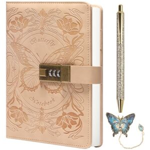 TIEFOSSI Carnet avec Serrure pour Femmes et Filles, Carnet Ligné avec Serrure, Journal Papillon avec Stylo et Marque-page, Carnets Rechargeables A5 à fermeture à clé pour l'écriture - Publicité TIEFOSSI Carnet avec Serrure pour Femmes et Filles, Carnet Ligné avec Serrure, Journal Papillon avec Stylo et Marque-page, Carnets Rechargeables A5 à fermeture à clé pour l'écriture - Publicité