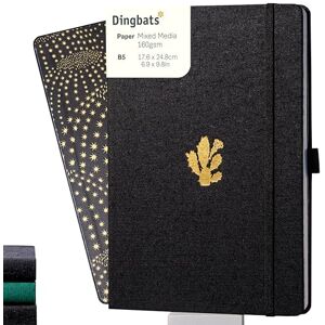Dingbats* Notebooks Dingbats* Pro B5 Grand Carnet De Notes Pointillé Journal Avec Couverture En Tissu Noir, Reliure À Fil -Fermeture Élastique, Porte-stylo, Marque-page - Publicité Dingbats* Notebooks Dingbats* Pro B5 Grand Carnet De Notes Pointillé Journal Avec Couverture En Tissu Noir, Reliure À Fil -Fermeture Élastique, Porte-stylo, Marque-page - Publicité