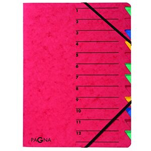 Pagna 24131-01 Trieur A4 Easy en carton avec 12 onglets colorés (Rouge) - Publicité Pagna 24131-01 Trieur A4 Easy en carton avec 12 onglets colorés (Rouge) - Publicité