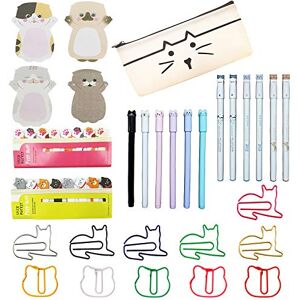 DUGYIRS 433 Pièces Chat Ensemble de Papeterie 360 Feuilles Notes Autocollantes de Chat Mignon 60 Pièces Chat Trombones 12 Pièces Stylos à Encre Gel pour Le Bureau Cadeaux D'amant de Chat D'école - Publicité DUGYIRS 433 Pièces Chat Ensemble de Papeterie 360 Feuilles Notes Autocollantes de Chat Mignon 60 Pièces Chat Trombones 12 Pièces Stylos à Encre Gel pour Le Bureau Cadeaux D'amant de Chat D'école - Publicité