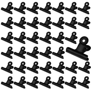 SHILIUZHI Lot de 40 petits trombones bouledogue 22 mm Pinces à charnière en métal Clip multifonction pour pinces Pour la maison, la cuisine et le bureau Noir - Publicité SHILIUZHI Lot de 40 petits trombones bouledogue 22 mm Pinces à charnière en métal Clip multifonction pour pinces Pour la maison, la cuisine et le bureau Noir - Publicité
