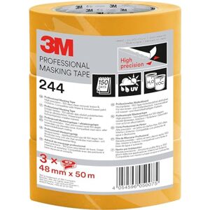 3M Ruban Adhesif de Masquage Professionnel, Haute Précision, Intérieur & Extérieur 48 mm x 50 m, 3 Rouleaux Compatible avec des Peintures a base Aqueuse et Solvants - Publicité 3M Ruban Adhesif de Masquage Professionnel, Haute Précision, Intérieur & Extérieur 48 mm x 50 m, 3 Rouleaux Compatible avec des Peintures a base Aqueuse et Solvants - Publicité