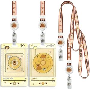 DGTSYAL 2 PCS Capybara Porte Badge, Capybara Cordon Tour de Cou avec Porte-cartes, Capybara Lanyard Strap Neck avec Swivel Lobster Clasp avec Poche Zippée pour Carte d'identité (Heart+Biscuit) - Publicité DGTSYAL 2 PCS Capybara Porte Badge, Capybara Cordon Tour de Cou avec Porte-cartes, Capybara Lanyard Strap Neck avec Swivel Lobster Clasp avec Poche Zippée pour Carte d'identité (Heart+Biscuit) - Publicité