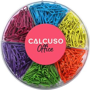 CALCUSO Lot de 480 trombones colorés – pinces métalliques pour fournitures de bureau et scolaires - Publicité CALCUSO Lot de 480 trombones colorés – pinces métalliques pour fournitures de bureau et scolaires - Publicité