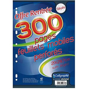Calligraphe 9333C (gamme scolaire Clairefontaine) Un paquet de Feuillets Mobiles sous film A4 21x29,7 cm 300 pages Grands carreaux papier blanc 90g Pour Classeur 32x26 cm minimum - Publicité Calligraphe 9333C (gamme scolaire Clairefontaine) Un paquet de Feuillets Mobiles sous film A4 21x29,7 cm 300 pages Grands carreaux papier blanc 90g Pour Classeur 32x26 cm minimum - Publicité