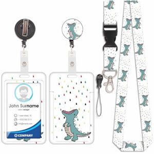 Viojrlly Porte Badge avec Cordon Tour De Cou avec Porte-Cartes, Porte Carte avec Enrouleurs de Badge Rétractable, Swivel Lobster Clasp, Détachable Lanyard, pour porte badges d'Identification (Dinosaure-2) - Publicité Viojrlly Porte Badge avec Cordon Tour De Cou avec Porte-Cartes, Porte Carte avec Enrouleurs de Badge Rétractable, Swivel Lobster Clasp, Détachable Lanyard, pour porte badges d'Identification (Dinosaure-2) - Publicité