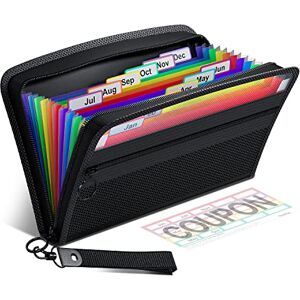 ThinkTex Organisateur de Coupons de ReçUs, 12 Pochettes Trieur, Taille Petit 28 X 15 cm, Fermeture éclair, étiquettes Multicolores - Publicité ThinkTex Organisateur de Coupons de ReçUs, 12 Pochettes Trieur, Taille Petit 28 X 15 cm, Fermeture éclair, étiquettes Multicolores - Publicité