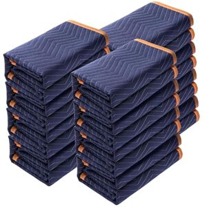 VEVOR Couvertures de Déménagement de Meubles 2032x1829 mm Lot de 12 Couvertures de Protection d'Emballage Robustes Tissu Non Tissé Coton Recyclé pour Protéger Meubles Planchers Appareils, Bleu/Orange - Publicité VEVOR Couvertures de Déménagement de Meubles 2032x1829 mm Lot de 12 Couvertures de Protection d'Emballage Robustes Tissu Non Tissé Coton Recyclé pour Protéger Meubles Planchers Appareils, Bleu/Orange - Publicité
