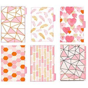 BLUGUL Gold Stamping A5 Intercalaire, 6 Trous, A5 Dividers, Pink Theme 10pcs - Publicité BLUGUL Gold Stamping A5 Intercalaire, 6 Trous, A5 Dividers, Pink Theme 10pcs - Publicité