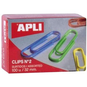 Apli Trombonnes Assortis N°2-32mm 100 pièces - Publicité Apli Trombonnes Assortis N°2-32mm 100 pièces - Publicité