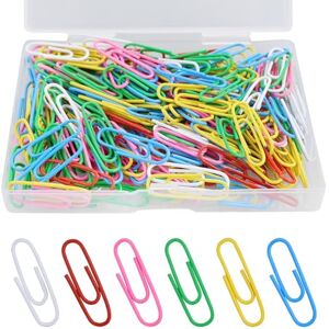 HXMJIED Lot de 200 trombones colorés de 28 mm pour fournitures de bureau, trombones en métal avec boîte en plastique, couleurs assorties - Publicité HXMJIED Lot de 200 trombones colorés de 28 mm pour fournitures de bureau, trombones en métal avec boîte en plastique, couleurs assorties - Publicité