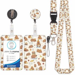 Iirlvior Porte Badge avec Cordon Tour De Cou avec Porte-Cartes, Porte Carte avec Enrouleurs de Badge Rétractable, Swivel Lobster Clasp, Détachable Lanyard, pour porte badges d'Identification (Capybara) - Publicité Iirlvior Porte Badge avec Cordon Tour De Cou avec Porte-Cartes, Porte Carte avec Enrouleurs de Badge Rétractable, Swivel Lobster Clasp, Détachable Lanyard, pour porte badges d'Identification (Capybara) - Publicité