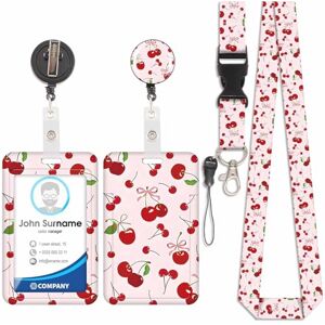 Viojrlly Porte Badge avec Cordon Tour De Cou avec Porte-Cartes, Porte Carte avec Enrouleurs de Badge Rétractable, Swivel Lobster Clasp, Détachable Lanyard, pour porte badges d'Identification (Cerise-3) - Publicité Viojrlly Porte Badge avec Cordon Tour De Cou avec Porte-Cartes, Porte Carte avec Enrouleurs de Badge Rétractable, Swivel Lobster Clasp, Détachable Lanyard, pour porte badges d'Identification (Cerise-3) - Publicité