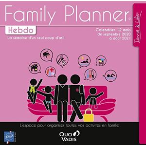 QUO VADIS Calendrier familial à feuillets Spiralé 2026-2027 Français Family Planner 12 mois de septembre à août 30x30 cm Papier Clairefontaine blanc Fabrication française - Publicité QUO VADIS Calendrier familial à feuillets Spiralé 2026-2027 Français Family Planner 12 mois de septembre à août 30x30 cm Papier Clairefontaine blanc Fabrication française - Publicité
