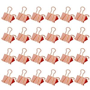 LELE LIFE Lot de 24 pinces à papier de taille moyenne de même taille, or rose, pinces à papiers, pinces à billets, trombones pour bureau, maison, école, 32 mm - Publicité LELE LIFE Lot de 24 pinces à papier de taille moyenne de même taille, or rose, pinces à papiers, pinces à billets, trombones pour bureau, maison, école, 32 mm - Publicité