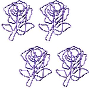 Ototon Trombones Fantaisie en Métal Forme de Rosé Pinces Papier Clips Pour Enfant Scolaire Bureau Papeterie Couleur Aléatoire 20pcs - Publicité Ototon Trombones Fantaisie en Métal Forme de Rosé Pinces Papier Clips Pour Enfant Scolaire Bureau Papeterie Couleur Aléatoire 20pcs - Publicité