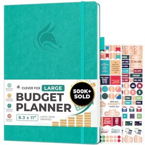 Clever Fox Grand planificateur budgétaire – Carnet de suivi des dépenses – Budgétisation mensuelle et organisateur de factures, carnet de bord et livre de comptes, A4 (aigue-marine) - Publicité Clever Fox Grand planificateur budgétaire – Carnet de suivi des dépenses – Budgétisation mensuelle et organisateur de factures, carnet de bord et livre de comptes, A4 (aigue-marine) - Publicité