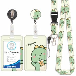 Viojrlly Porte Badge avec Cordon Tour De Cou avec Porte-Cartes, Porte Cartes avec Enrouleurs de Badge Rétractable, Détachable Lanyard, Swivel Lobster Clasp, pour porte badges d'Identification (Dinosaure-4) - Publicité Viojrlly Porte Badge avec Cordon Tour De Cou avec Porte-Cartes, Porte Cartes avec Enrouleurs de Badge Rétractable, Détachable Lanyard, Swivel Lobster Clasp, pour porte badges d'Identification (Dinosaure-4) - Publicité