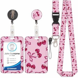 Viojrlly Porte Badge avec Cordon Tour De Cou avec Porte-Cartes, Porte Carte avec Enrouleurs de Badge Rétractable, Swivel Lobster Clasp, Détachable Lanyard, pour porte badges d'Identification (Cerise-7) - Publicité Viojrlly Porte Badge avec Cordon Tour De Cou avec Porte-Cartes, Porte Carte avec Enrouleurs de Badge Rétractable, Swivel Lobster Clasp, Détachable Lanyard, pour porte badges d'Identification (Cerise-7) - Publicité