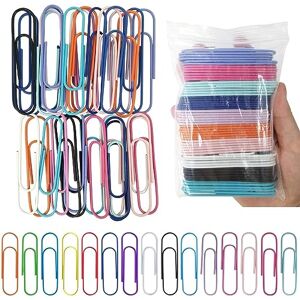 baizhong Lot de 60 trombones surdimensionnés avec revêtement en vinyle de 7,6 cm de couleur assortie, pour fichiers, papier, fournitures de bureau (10 couleurs aléatoires) - Publicité baizhong Lot de 60 trombones surdimensionnés avec revêtement en vinyle de 7,6 cm de couleur assortie, pour fichiers, papier, fournitures de bureau (10 couleurs aléatoires) - Publicité