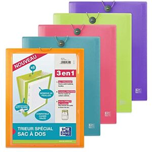 Oxford Trieur pour Sac à dos School Life A4 6 compartiments Couverture Polypro Coloris Toniques - Publicité Oxford Trieur pour Sac à dos School Life A4 6 compartiments Couverture Polypro Coloris Toniques - Publicité
