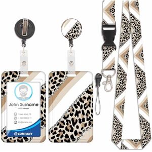 Viojrlly Porte Badge avec Cordon Tour De Cou avec Porte-Cartes, Porte Cartes avec Enrouleurs de Badge Rétractable, Détachable Lanyard, Swivel Lobster Clasp, pour porte badges d'Identification,Imprimé léopard-1 - Publicité Viojrlly Porte Badge avec Cordon Tour De Cou avec Porte-Cartes, Porte Cartes avec Enrouleurs de Badge Rétractable, Détachable Lanyard, Swivel Lobster Clasp, pour porte badges d'Identification,Imprimé léopard-1 - Publicité