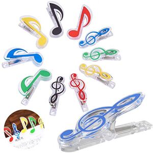 xianzhanEU 12 PCS Music Symbols Binder Clips,Partitions Pince Papier,pour Papiers Feuilles,Documents,Notes Photos-Fourniture de Bureau,Clé de Sol et Huitième Note,5 Couleurs - Publicité xianzhanEU 12 PCS Music Symbols Binder Clips,Partitions Pince Papier,pour Papiers Feuilles,Documents,Notes Photos-Fourniture de Bureau,Clé de Sol et Huitième Note,5 Couleurs - Publicité