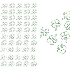 FooYee Lot de 50 Trombones Métal en Forme de Trèfle à Quatre Feuilles, Clips à Papier Créatifs pour Documents et Cartes Postales, Marque-pages Originaux pour Bureau École Fournitures - Publicité FooYee Lot de 50 Trombones Métal en Forme de Trèfle à Quatre Feuilles, Clips à Papier Créatifs pour Documents et Cartes Postales, Marque-pages Originaux pour Bureau École Fournitures - Publicité
