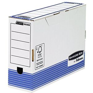 Fellowes 0030801 Boîte d'archives Banker Box System format folio Montage automatique Dos de 10cm Bleu/Blanc - Publicité Fellowes 0030801 Boîte d'archives Banker Box System format folio Montage automatique Dos de 10cm Bleu/Blanc - Publicité