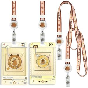 DGTSYAL 2 PCS Capybara Porte Badge, Capybara Cordon Tour de Cou avec Porte-cartes, Capybara Lanyard Strap Neck avec Swivel Lobster Clasp avec Poche Zippée pour Carte d'identité (Cookie+Biscuit) - Publicité DGTSYAL 2 PCS Capybara Porte Badge, Capybara Cordon Tour de Cou avec Porte-cartes, Capybara Lanyard Strap Neck avec Swivel Lobster Clasp avec Poche Zippée pour Carte d'identité (Cookie+Biscuit) - Publicité