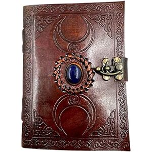 OVERDOSE Brown Moon Stone Leather Journal avec clé Antique Handmade Deckle Edge Vintage Paper Leather Bound Journal Carnet de croquis et carnet en cuir 5x7 inches 12x17 cm - Publicité OVERDOSE Brown Moon Stone Leather Journal avec clé Antique Handmade Deckle Edge Vintage Paper Leather Bound Journal Carnet de croquis et carnet en cuir 5x7 inches 12x17 cm - Publicité
