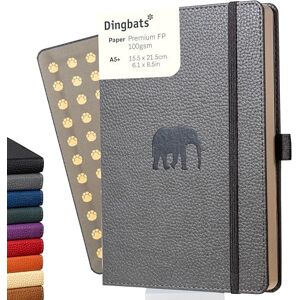 Dingbats* Notebooks Dingbats* Faune Carnet de Notes A5 Blanc Moyen, Couverture Rigide, Journal en Cuir PU Fermeture élastique, Porte-stylo, Marque-page - Publicité Dingbats* Notebooks Dingbats* Faune Carnet de Notes A5 Blanc Moyen, Couverture Rigide, Journal en Cuir PU Fermeture élastique, Porte-stylo, Marque-page - Publicité
