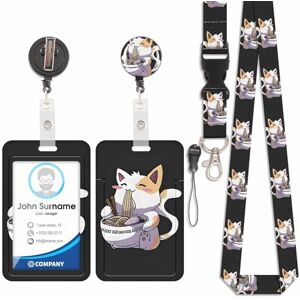 Iirlvior Porte Badge avec Cordon Tour De Cou avec Porte-Cartes, Porte Carte avec Enrouleurs de Badge Rétractable, Swivel Lobster Clasp, Détachable Lanyard, pour porte badges d'Identification (Chat-1) - Publicité Iirlvior Porte Badge avec Cordon Tour De Cou avec Porte-Cartes, Porte Carte avec Enrouleurs de Badge Rétractable, Swivel Lobster Clasp, Détachable Lanyard, pour porte badges d'Identification (Chat-1) - Publicité