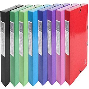 Exacompta Réf. 50629E 8 boites de classement avec élastiques IDERAMA en carte lustrée 600g/m2 Dos 6 cm dimensions 25 x 33 cm pour documents A4 8 couleurs assorties livrées montées - Publicité Exacompta Réf. 50629E 8 boites de classement avec élastiques IDERAMA en carte lustrée 600g/m2 Dos 6 cm dimensions 25 x 33 cm pour documents A4 8 couleurs assorties livrées montées - Publicité