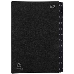 Exacompta Réf. 57024E 1 trieur Ordonator couverture rigide intérieur en carte recyclée onglets plastifiés de A à Z 24 compartiments dimensions 24 x 34 cm Noir - Publicité Exacompta Réf. 57024E 1 trieur Ordonator couverture rigide intérieur en carte recyclée onglets plastifiés de A à Z 24 compartiments dimensions 24 x 34 cm Noir - Publicité