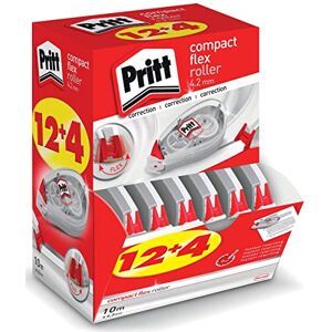 Pritt Roller correcteur Compact Flex à pointe flexible et fonction push-pull, réécriture immédiate, largeur env. 4,2 mm, longueur env. 10 m, set de 16 rollers - Publicité Pritt Roller correcteur Compact Flex à pointe flexible et fonction push-pull, réécriture immédiate, largeur env. 4,2 mm, longueur env. 10 m, set de 16 rollers - Publicité