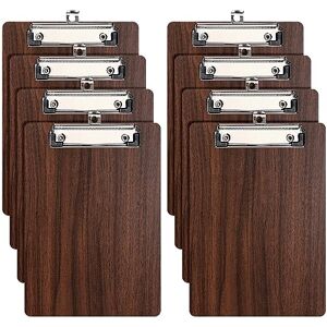 DONGLI Porte Blocs en Bois A5,8 Pièces Porte-Bloc avec Pince,Planchettes à Pince Porte-Formulaires Clipboard - Publicité DONGLI Porte Blocs en Bois A5,8 Pièces Porte-Bloc avec Pince,Planchettes à Pince Porte-Formulaires Clipboard - Publicité