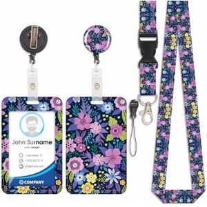 Viojrlly Porte Badge avec Cordon Tour De Cou avec Porte-Cartes, Porte Cartes avec Enrouleurs de Badge Rétractable, Détachable Lanyard, Swivel Lobster Clasp, pour porte badges d'Identification (Fleur-10) - Publicité Viojrlly Porte Badge avec Cordon Tour De Cou avec Porte-Cartes, Porte Cartes avec Enrouleurs de Badge Rétractable, Détachable Lanyard, Swivel Lobster Clasp, pour porte badges d'Identification (Fleur-10) - Publicité