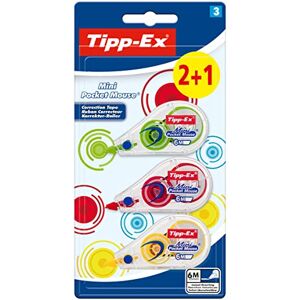 BIC Tipp-Ex Mini Pocket Mouse Rubans Correcteurs 6 m x 5 mm Couleurs Tendance Assorties, Blister de 2+1 - Publicité BIC Tipp-Ex Mini Pocket Mouse Rubans Correcteurs 6 m x 5 mm Couleurs Tendance Assorties, Blister de 2+1 - Publicité