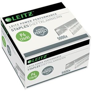 Leitz Power Performance Agrafes P4 (26/8), Galvanisé, Boîte de 5000 Agrafes, 55590000 - Publicité Leitz Power Performance Agrafes P4 (26/8), Galvanisé, Boîte de 5000 Agrafes, 55590000 - Publicité