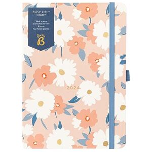 Busy B Agenda Busy Life Janvier à Décembre 2024 Motif Floral Rose Planificateur semainier A5 avec doubles horaires, porte-stylos et pochettes - Publicité Busy B Agenda Busy Life Janvier à Décembre 2024 Motif Floral Rose Planificateur semainier A5 avec doubles horaires, porte-stylos et pochettes - Publicité