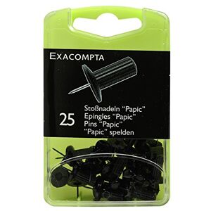 Exacompta Boîte de 25 épingles Papic hauteur 7mm 10mm de diamètre Noir - Publicité Exacompta Boîte de 25 épingles Papic hauteur 7mm 10mm de diamètre Noir - Publicité