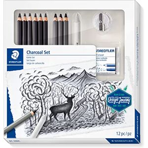 Staedtler Mars Lumograph, Coffret charbon et fusain pour beaux-arts, Inclus crayons enrichis en carbone, crayons fusains, estompe, gomme mie de pain et taille-crayon, 61 100C - Publicité Staedtler Mars Lumograph, Coffret charbon et fusain pour beaux-arts, Inclus crayons enrichis en carbone, crayons fusains, estompe, gomme mie de pain et taille-crayon, 61 100C - Publicité