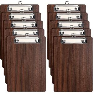 DONGLI A5 Porte Blocs en Bois,10 Pièces Porte-Bloc avec Pince,Planchettes à Pince Porte-Formulaires Clipboard - Publicité DONGLI A5 Porte Blocs en Bois,10 Pièces Porte-Bloc avec Pince,Planchettes à Pince Porte-Formulaires Clipboard - Publicité