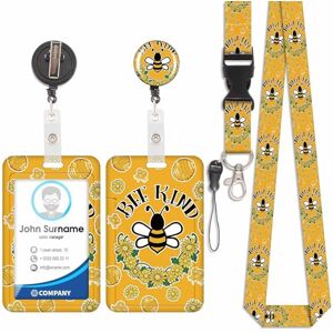 Viojrlly Porte Badge avec Cordon Tour De Cou avec Porte-Cartes, Porte Cartes avec Enrouleurs de Badge Rétractable, Détachable Lanyard, Swivel Lobster Clasp, pour porte badges d'Identification (Abeille) - Publicité Viojrlly Porte Badge avec Cordon Tour De Cou avec Porte-Cartes, Porte Cartes avec Enrouleurs de Badge Rétractable, Détachable Lanyard, Swivel Lobster Clasp, pour porte badges d'Identification (Abeille) - Publicité
