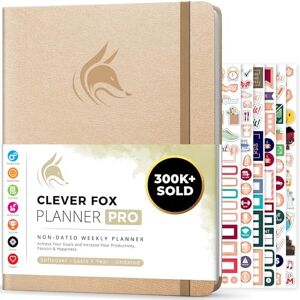 Clever Fox Agenda PRO Agenda de vie hebdomadaire et mensuel pour augmenter la productivité, la gestion du temps et atteindre vos objectifs Organisateur, Durée 1 an A4, Non daté (Perle) - Publicité Clever Fox Agenda PRO Agenda de vie hebdomadaire et mensuel pour augmenter la productivité, la gestion du temps et atteindre vos objectifs Organisateur, Durée 1 an A4, Non daté (Perle) - Publicité