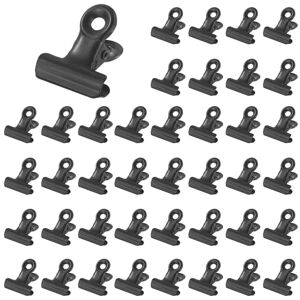 JRSHIRLEYLTD Lot de 41 clips Bulldog Petits trombones bouledogue Multifonctions 22 mm Noir En métal Pour sacs, magasins, bureau et cuisine à la maison - Publicité JRSHIRLEYLTD Lot de 41 clips Bulldog Petits trombones bouledogue Multifonctions 22 mm Noir En métal Pour sacs, magasins, bureau et cuisine à la maison - Publicité