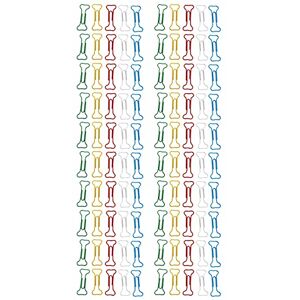 Lodokdre 100 pcs d'os Multicolore Metal Trombones - Publicité Lodokdre 100 pcs d'os Multicolore Metal Trombones - Publicité
