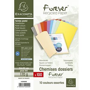 Exacompta Paquet de 100 chemises Foldyne 180 Assortis - Publicité Exacompta Paquet de 100 chemises Foldyne 180 Assortis - Publicité